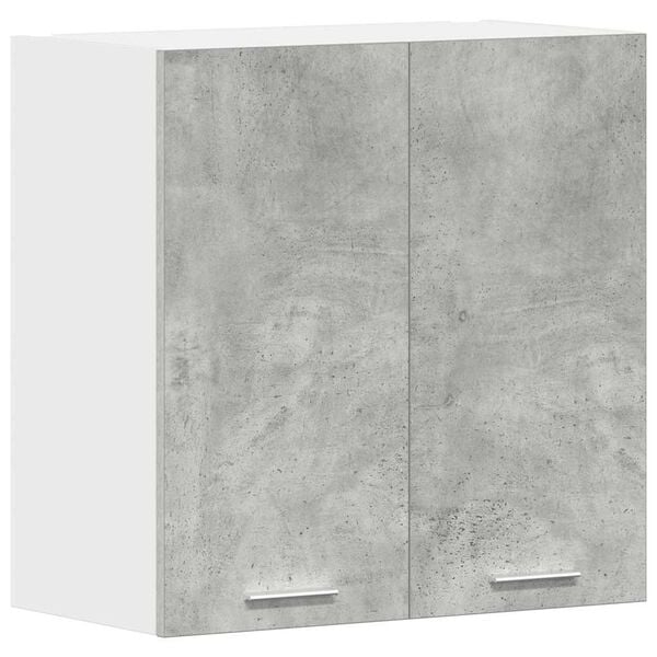 vidaXL Hanging Cabinet Concrete grey Engineered wood Modern