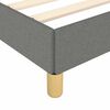 vidaXL Bed Frame Dark Grey Polyester, Plywood, Engineered Wood Twin XL