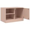 vidaXL TV Cabinet Set of 2 Pink Cold-rolled steel 26.4x15.4x17.3 in