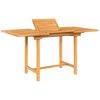 vidaXL Garden Table Natural Teak Solid Teak Wood Medium Extendable