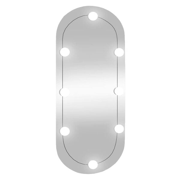 vidaXL Wall Mirror With Led Light Warm white / cold white lighting Glass