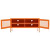 vidaXL TV Cabinet Orange Steel Small to Medium TV Cabinet Rectangular