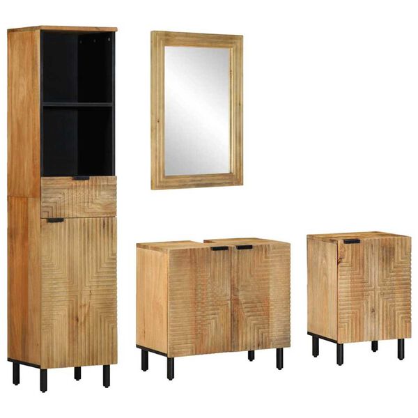 vidaXL Bathroom Furniture Set Mango desert brown