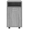 vidaXL Side Cabinet Gray Sonoma Engineered wood Medium Lockable wheels