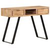 vidaXL Desk 42.1"x17.7"x31.1" Solid Acacia Wood with Live Edges
