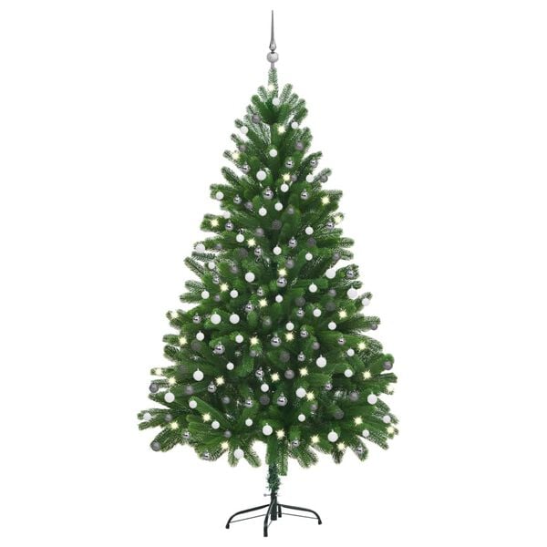 vidaXL Christmas Tree Green PE (Polyethylene), Steel, Plastic Large