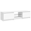 vidaXL TV Cabinet with LED Lights White 55.1x15.7x14.2"