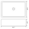 vidaXL Basin Ceramic White 16.1"x11.8"x4.7"
