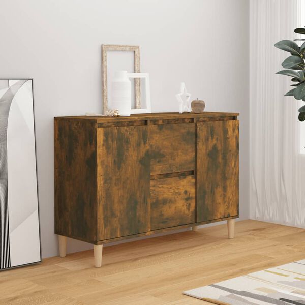 vidaXL Sideboard Smoked Oak Engineered wood Medium Sideboard