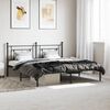 vidaXL Bed Frame Black Powder-Coated Steel Super King Size Bed Frame