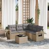 vidaXL Garden Sofa Set Beige, Light grey