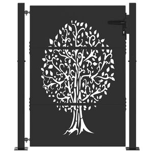 vidaXL Garden Gate 41.3x51.2" Corten Steel Tree Design