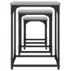 vidaXL Nesting Coffee Table Set of 3 Grey Sonoma Engineered wood, metal