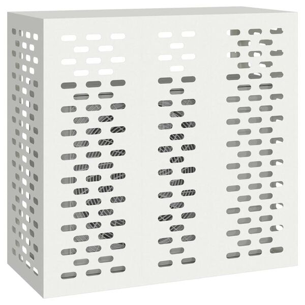 vidaXL Air Conditioner Cover White 43.31 x 19.69 x 41.34 in Steel