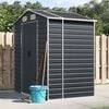 vidaXL Garden Shed Anthracite Galvanized Steel 75.2 x 51.2 x 78.0 in