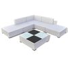 vidaXL Lounge Set White and Black