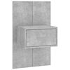 vidaXL Bed Headboard With Cabinet Concrete grey Engineered wood Average