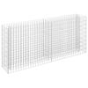 vidaXL Gabion Raised Bed Silver Galvanized steel Large