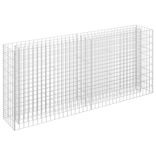 vidaXL Gabion Raised Bed Silver Galvanized steel Large