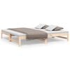 vidaXL Day Bed Natural Wood Solid Pine Wood Double