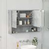 vidaXL Bathroom Mirror Cabinet with Door Concrete grey 80 x 17 x 55 cm