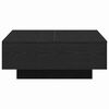 vidaXL Coffee Table Black Oak 31.50 x 31.50 x 12.20 in