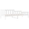 vidaXL Day Bed White Solid Pine Wood Single