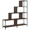 vidaXL Bookcase Brown Oak Engineered wood, powder-coated steel