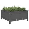 vidaXL Garden Planter Grey Solid Pine Wood Large Durable