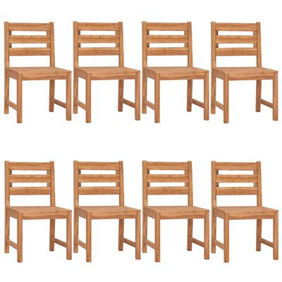 vidaXL 9 Piece Patio Dining Set Solid Wood Teak