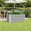 vidaXL Planter Light Grey 39.37 x 19.69 x 17.72 in Galvanised Steel