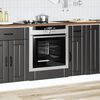 vidaXL Oven Cabinet Black Engineered Wood Compact Oven Cabinet