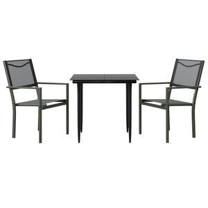 vidaXL Garden Dining Set Black