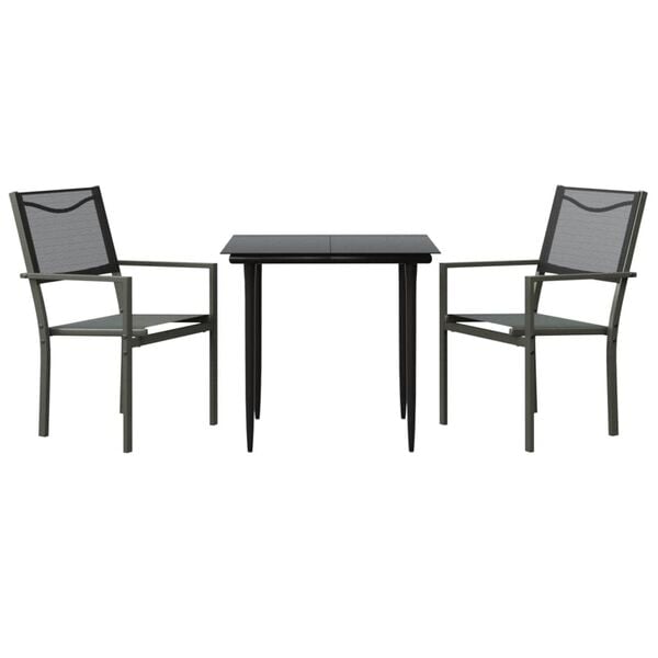 vidaXL Garden Dining Set Black