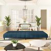 vidaXL Sofa Bed Blue Velvet (100% polyester), wood, plastic Medium