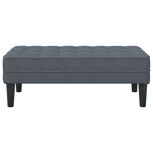 vidaXL Bench Dark gray 113 x 57 x 39 cm Velvet