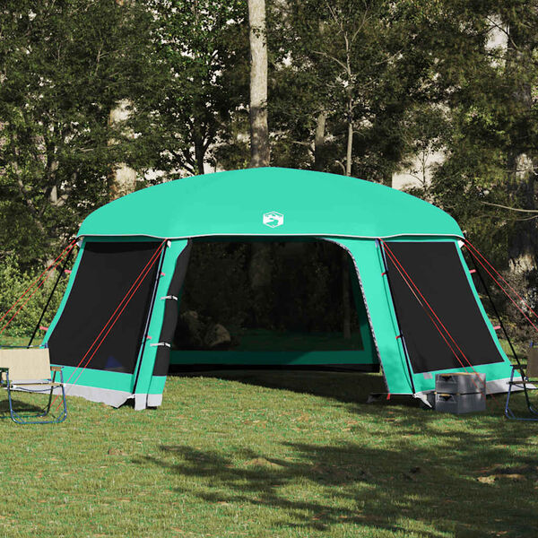 vidaXL Pool Tent with Removable Fly & Mesh Walls Sea Green 243.3x209.4"