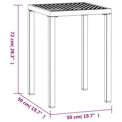vidaXL Patio Table Anthracite 19.7"x19.7"x28.3" Steel