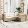 vidaXL Garden Sofa Set Beige, Cream White