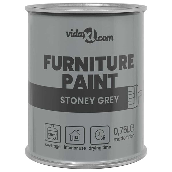 vidaXL Furniture Paint Grey 3.94 x 3.94 x 4.80 in Wall Print