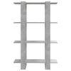 vidaXL Book Cabinet Concrete grey Engineered wood Medium Book Cabinet