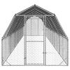 vidaXL Chicken Run Galvanized Steel Large Durable Chicken Run