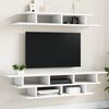 vidaXL TV Wall Unit White Engineered Wood Large Floating TV Wall Unit