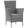 vidaXL Dining Set Grey and dark grey
