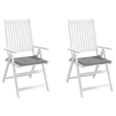 vidaXL Garden Chair Cushions 2 pcs Gray 15.7"x15.7"x1.2" Fabric