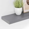 vidaXL Wall Shelf Set of 4 Grey Honeycomb MDF and metal