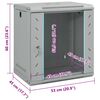 vidaXL Network Cabinet Grey 20.87 x 17.72 x 23.62 in Steel