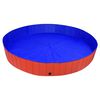 vidaXL Dog Swimming Pool Red PVC Diameter 118.1 in x Height 15.7 in
