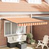 vidaXL Retractable Awning Manual Yellow and Orange 118.11 x 98.43 in