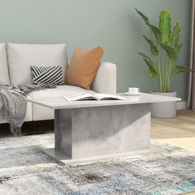 vidaXL Coffee Table Concrete Gray 40.2"x21.9"x15.7" Engineered Wood